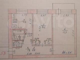 2-комн., 42.8 м², 5/5 этаж
