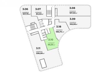 Офис, 95.55 м², 3/5 этаж