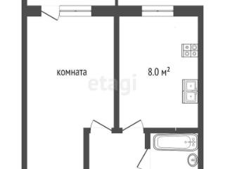 1-комн., 28.2 м², 8/9 этаж