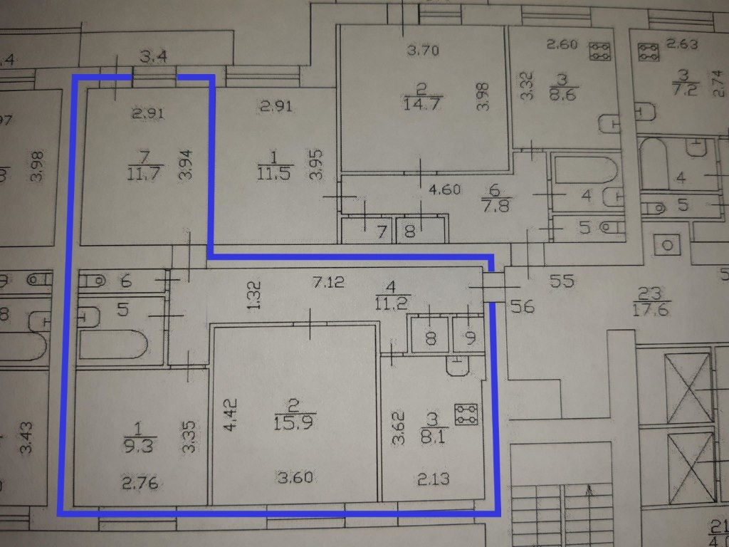 Продажа трехкомнатной квартиры 61.2 м², 5/11 этаж на улице Фрунзе, 27 в  Санкт-Петербурге - МИР КВАРТИР, объявление 280153301